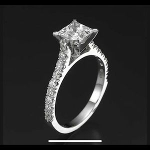 2.10 CT Princess Cut Engagement ring